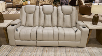 Elevate Edges Reclining Sofa with Drop Down Table - House Of Furniture/Allan's Gallery
