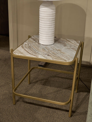 Manor Stone End Table - House Of Furniture/Allan's Gallery