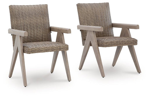 Cliff Trails Outdoor Arm Chair (Set of 2) - House Of Furniture/Allan's Gallery