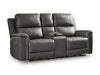 Bleckley Power Reclining Loveseat with Console - House Of Furniture/Allan's Gallery