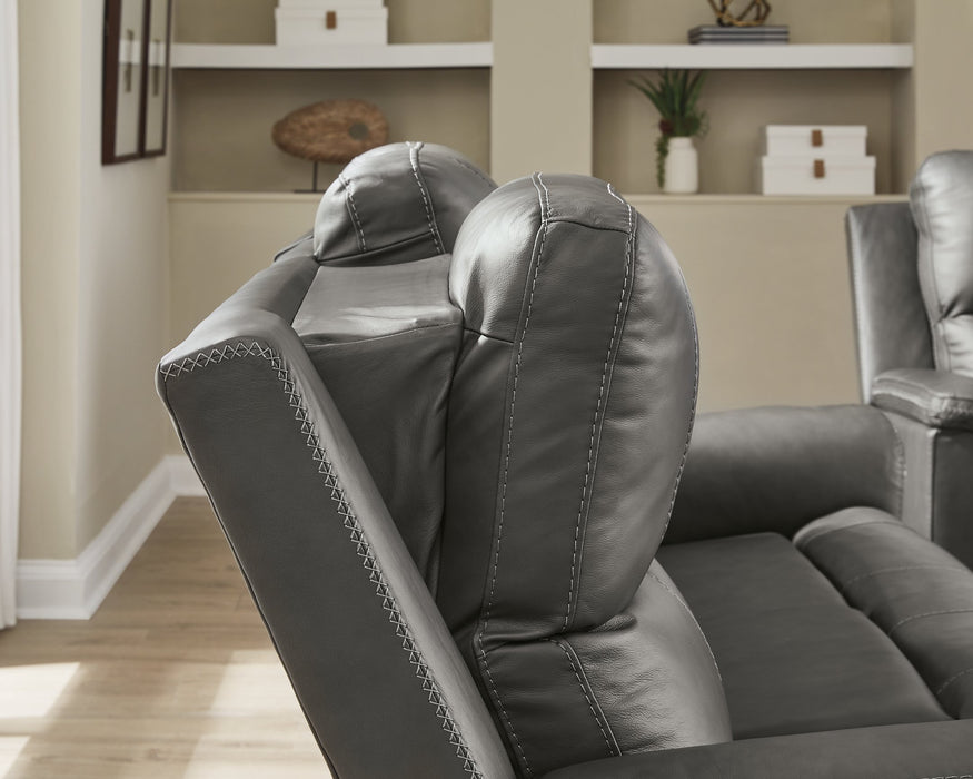 Bleckley Power Reclining Loveseat with Console - House Of Furniture/Allan's Gallery