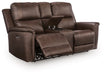 Bleckley Power Reclining Loveseat with Console - House Of Furniture/Allan's Gallery