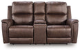 Bleckley Power Reclining Loveseat with Console - House Of Furniture/Allan's Gallery