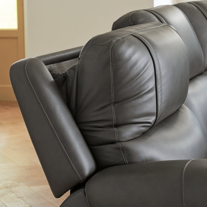 5Z - Pittson Power Reclining Sectional Loveseat with Console - House Of Furniture/Allan's Gallery