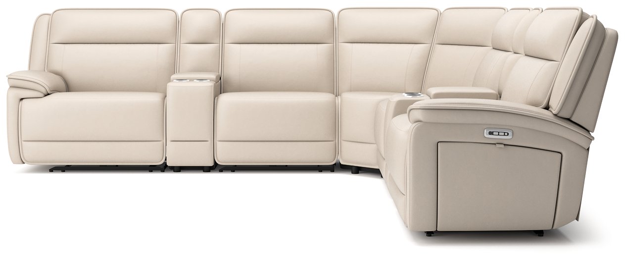 Double Deal Reclining Sectional with 2 Consoles - House Of Furniture/Allan's Gallery