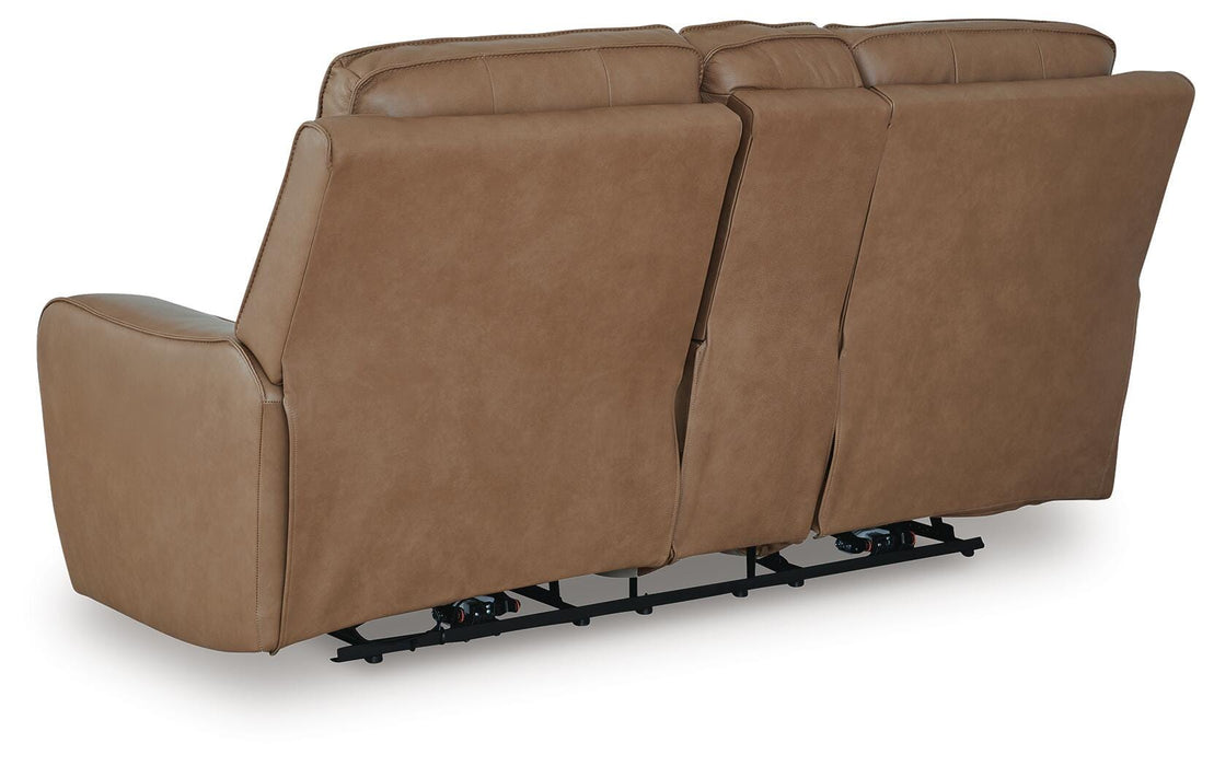 DeepWakes Power Reclining Loveseat with Console - House Of Furniture/Allan's Gallery