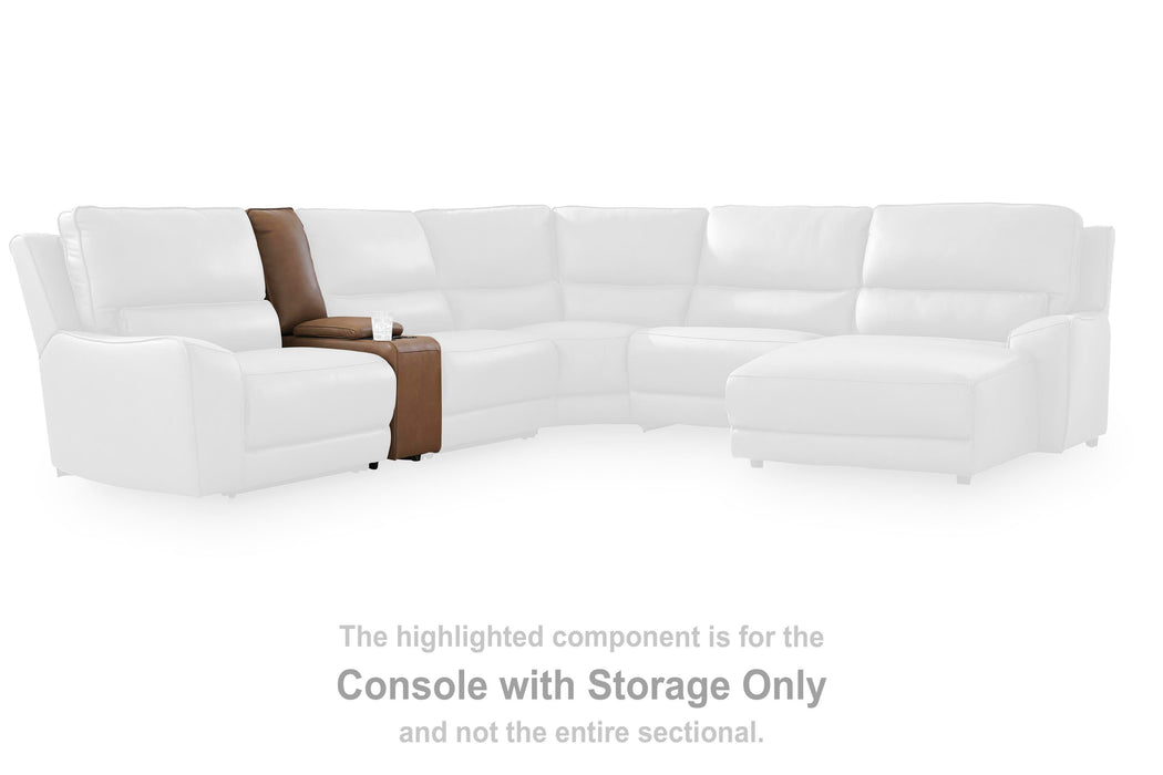 DeepWakes Reclining Sectional with Storage Console - House Of Furniture/Allan's Gallery