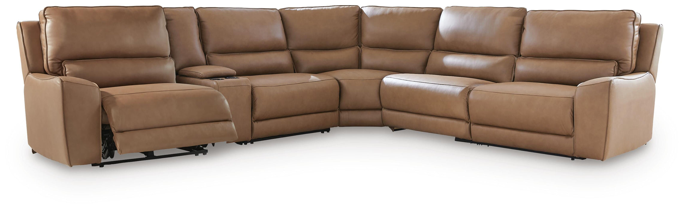 DeepWakes Reclining Sectional with Storage Console - House Of Furniture/Allan's Gallery