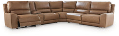 DeepWakes Reclining Sectional with Storage Console - House Of Furniture/Allan's Gallery