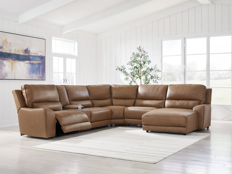 DeepWakes Power Reclining Sectional with Chaise - House Of Furniture/Allan's Gallery
