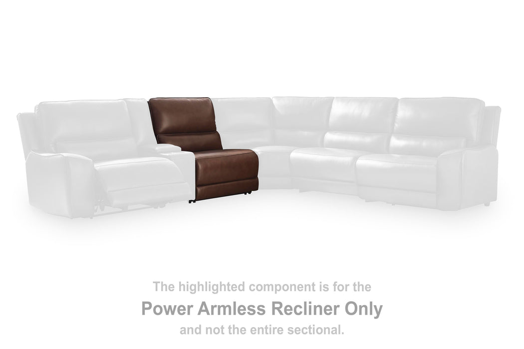 DeepWakes Reclining Sectional with Storage Console - House Of Furniture/Allan's Gallery