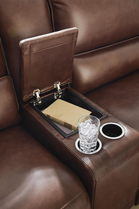 DeepWakes Reclining Sectional with Storage Console - House Of Furniture/Allan's Gallery