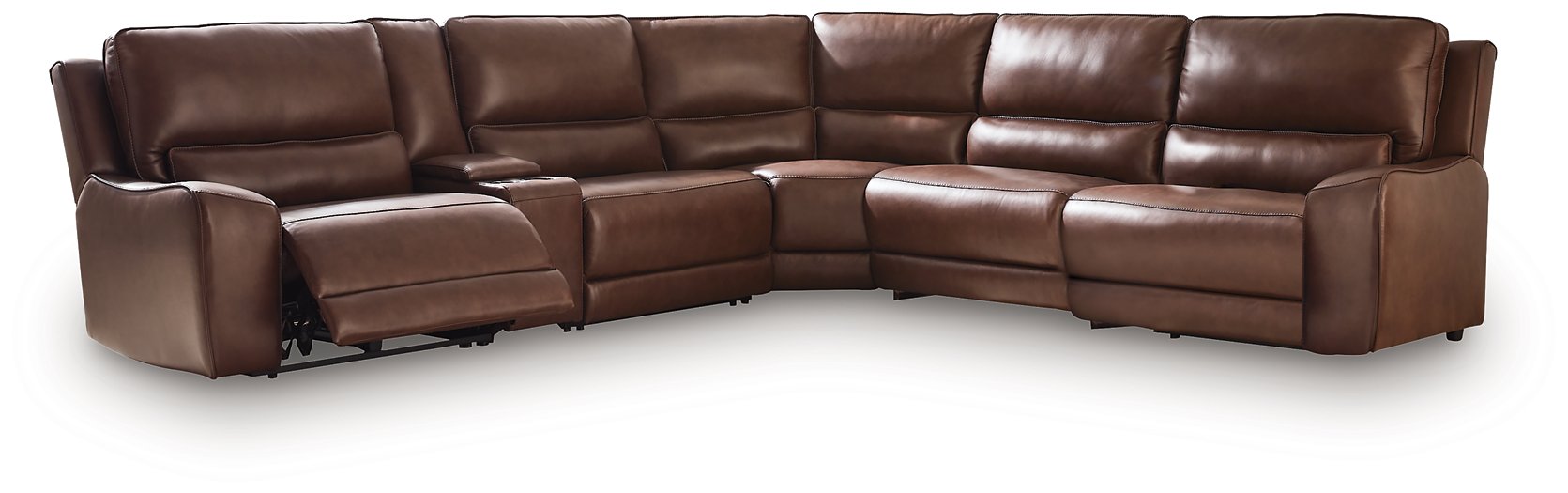 DeepWakes Reclining Sectional with Storage Console - House Of Furniture/Allan's Gallery