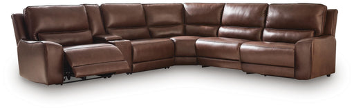 DeepWakes Reclining Sectional with Storage Console - House Of Furniture/Allan's Gallery