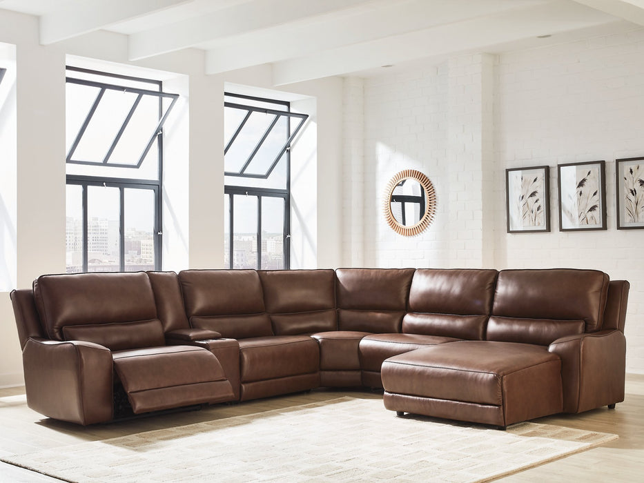 DeepWakes Power Reclining Sectional with Chaise - House Of Furniture/Allan's Gallery