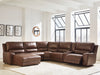 DeepWakes Power Reclining Sectional with Chaise - House Of Furniture/Allan's Gallery