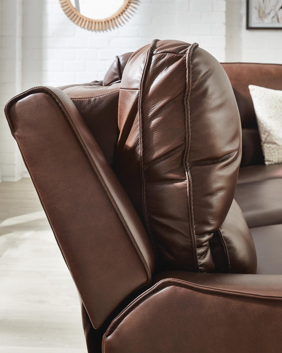 DeepWakes Reclining Sectional with Storage Console - House Of Furniture/Allan's Gallery