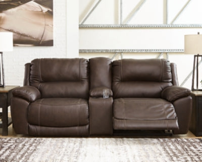 Dunleith Power Reclining Loveseat with Console - House Of Furniture/Allan's Gallery