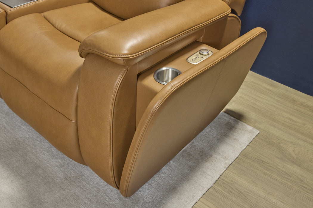 Ziggy Power Reclining Sofa with Power Headrest, Lumbar, Heat & Massage