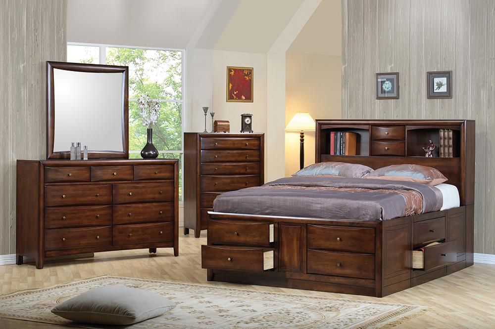 Hillary and Scottsdale Cappuccino King Four-Piece Bedroom Set image
