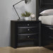 Briana Black Two-Drawer Nightstand With Tray image