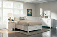 Sandy Beach White California King Sleigh Bed With Footboard Storage image