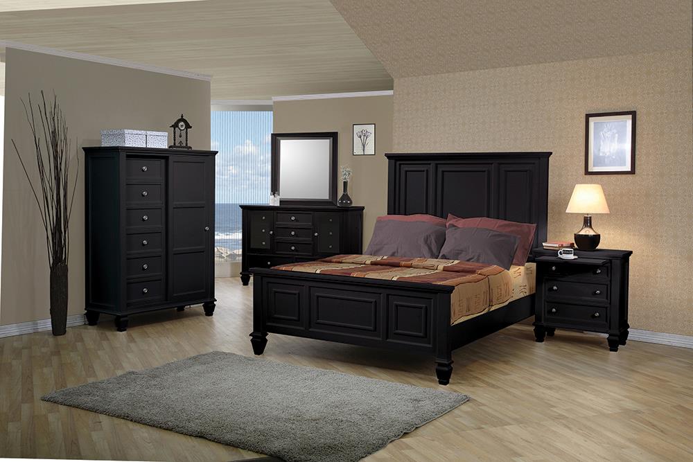 G201321KW-S4 Sandy Beach Black California King Four-Piece Bedroom Set image