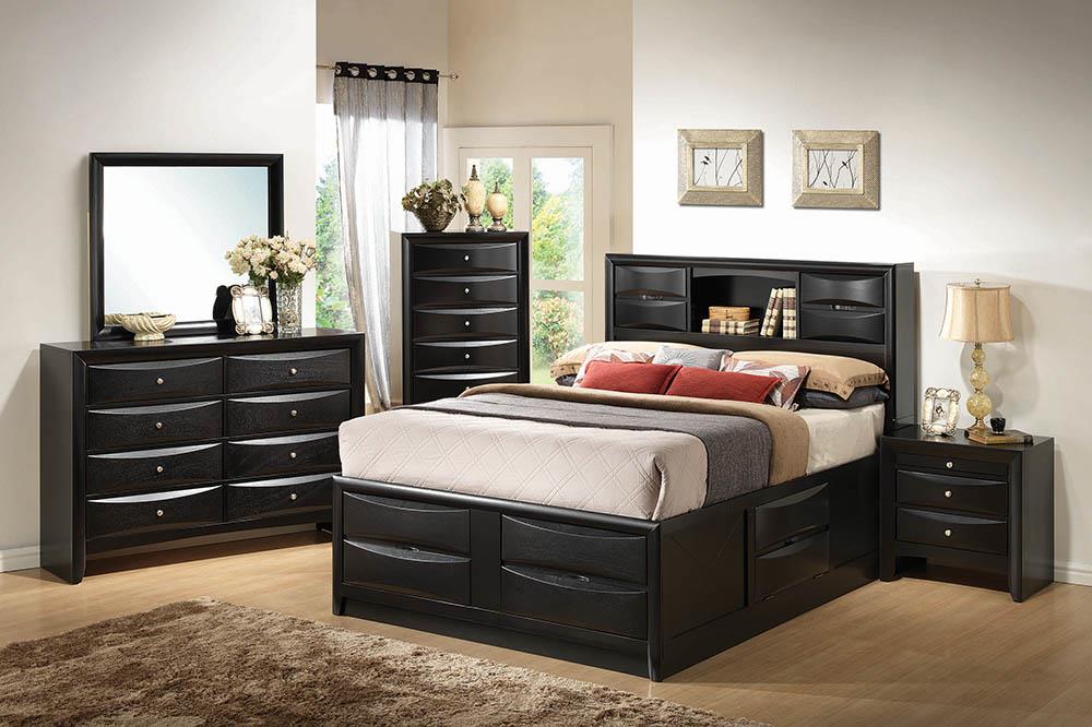 Briana Transitional Black Queen Bed image