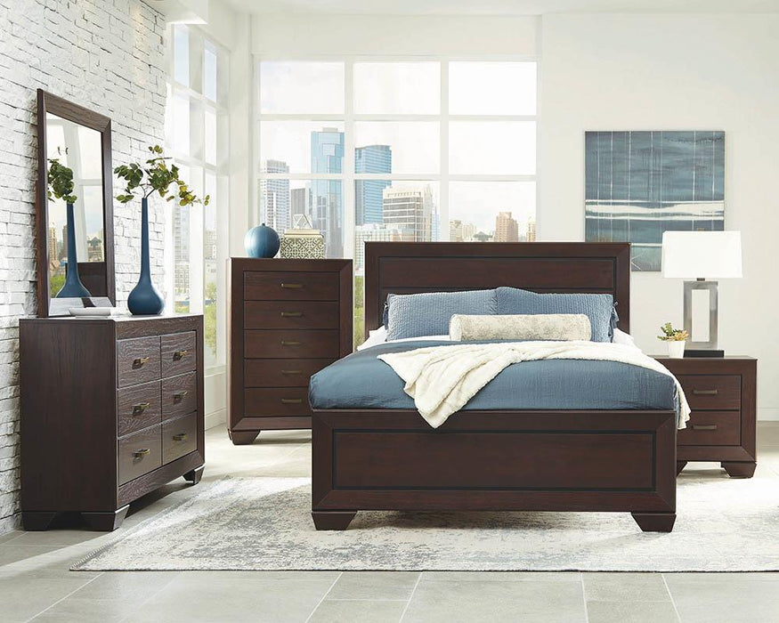 Fenbrook Transitional Dark Cocoa Queen Bed image