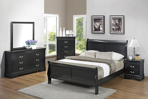 Louis Philippe Traditional Black Full Bed image