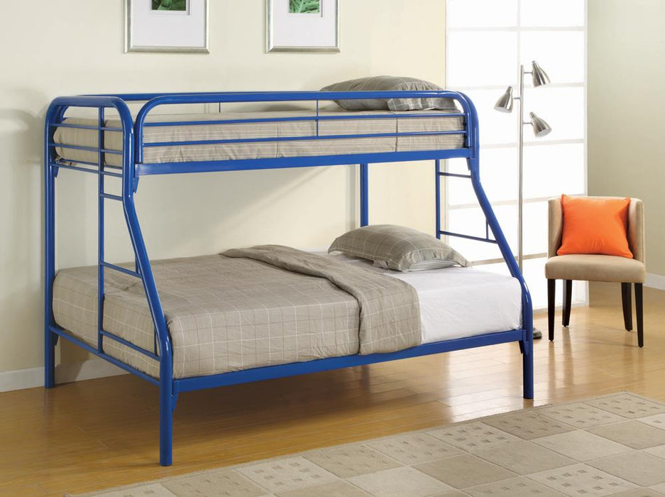 Morgan  Twin-over-Full Blue Bunk Bed image