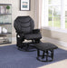 G2946 Upholstered Casual Black Swivel Glider and Ottoman image