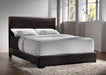 Conner Transitional Dark Brown Upholstered Queen Bed image