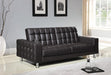 Brown Faux Leather Sofa Bed image