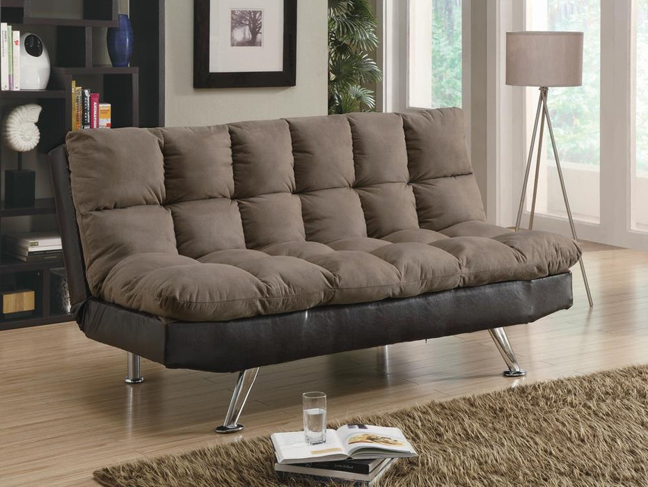 G300306 Casual Overstuffed Brown Sofa Bed image