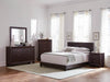 Dorian Brown Faux Leather Upholstered King Bed image