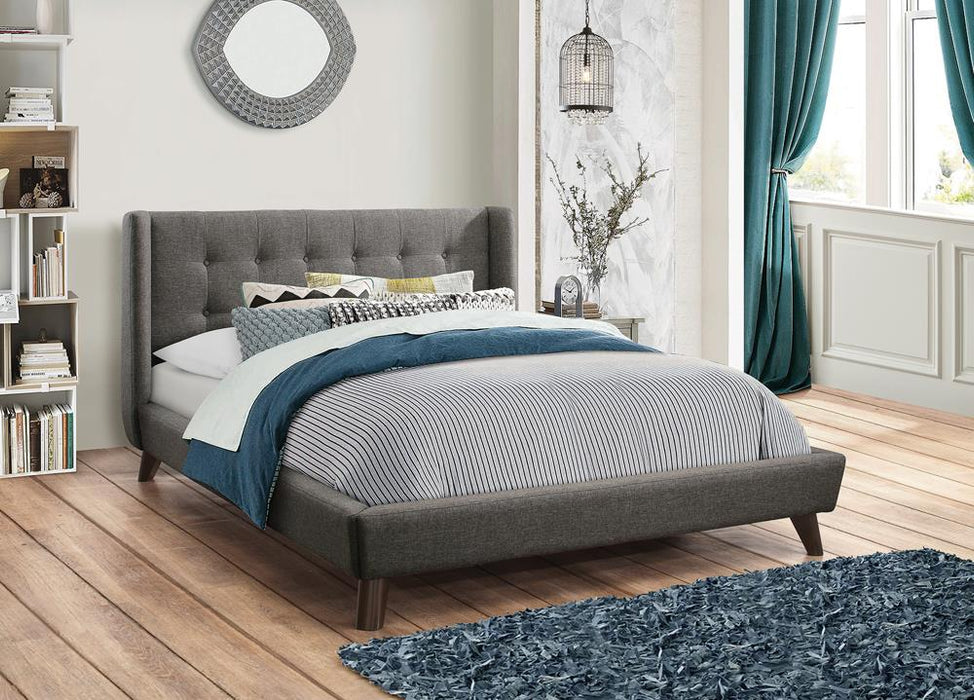 Carrington Grey Upholstered California King Bed image