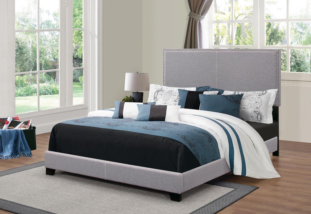 Boyd Upholstered Grey California King Bed image