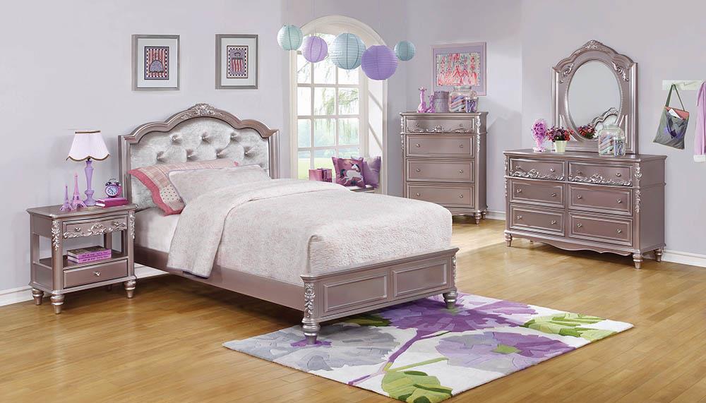 Caroline Metallic Lilac Full Bed image