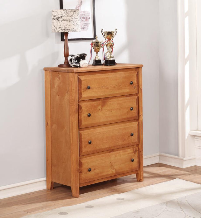 Wrangle Hill Amber Wash Four-Drawer Chest image