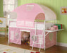 White and Pink Tent Bunk Bed image