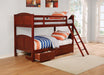 Parker Chestnut Twin-over-Twin Bunk Bed image
