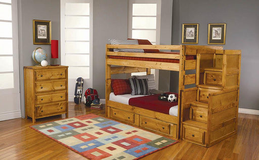 Wrangle Hill Amber Wash Twin-over-Twin Bunk Bed image