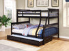 Chapman Transitional Black Twin-over-Full Bunk Bed image