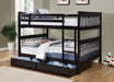 Chapman Traditional Black Full-over-Full Bunk Bed image