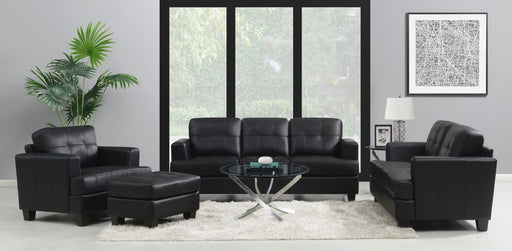 Samuel Transitional Black Three-Piece Living Room Set image