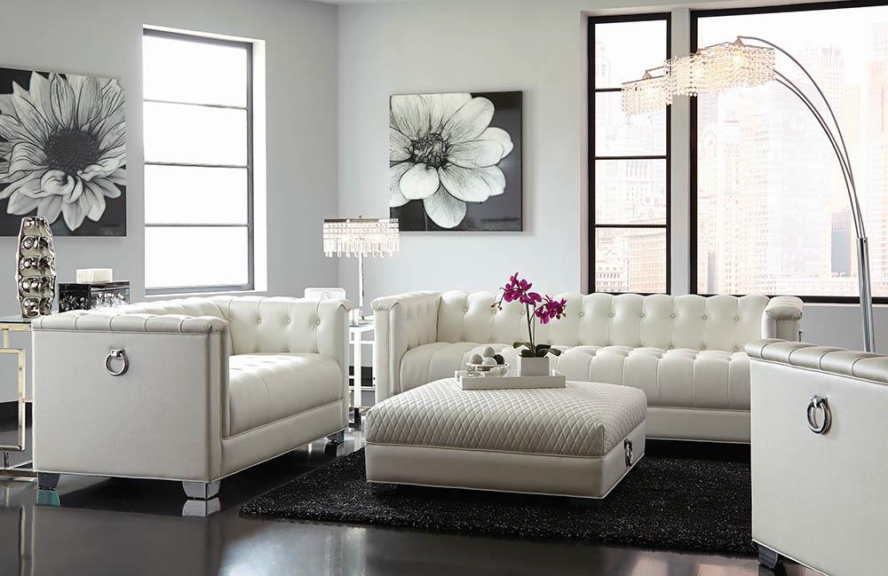 G505391 Chaviano Contemporary White Sofa image