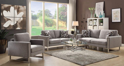 Stellan Contemporary Grey Three-Piece Living Room Set image