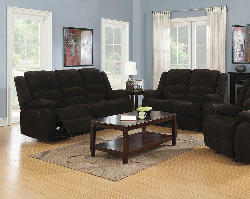 Gordon Chocolate Reclining Two-Piece Living Room Collection image
