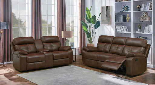 Zimmerman Brown Faux Leather Two-Piece Living Room Set image